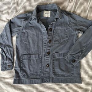 Madewell Chore Barn Blue Grey Button-Up Jacket, size XS